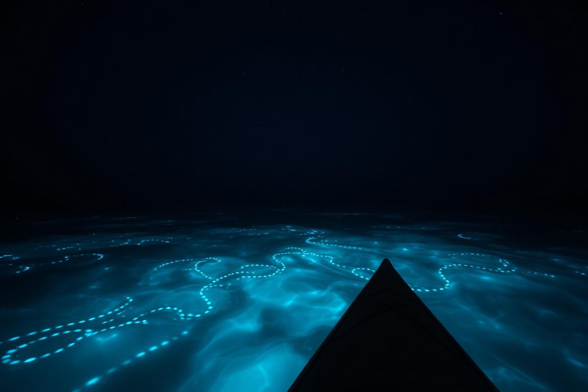 Plancton bioluminiscente en San Andrés para huéspedes de Sea Horse House